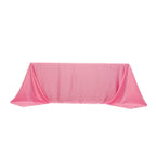 Lamour Satin 90"x132" Rectangle Tablecloth Pink - Soft & Silk - Like Seamless Table Cover - Bell Racket Store