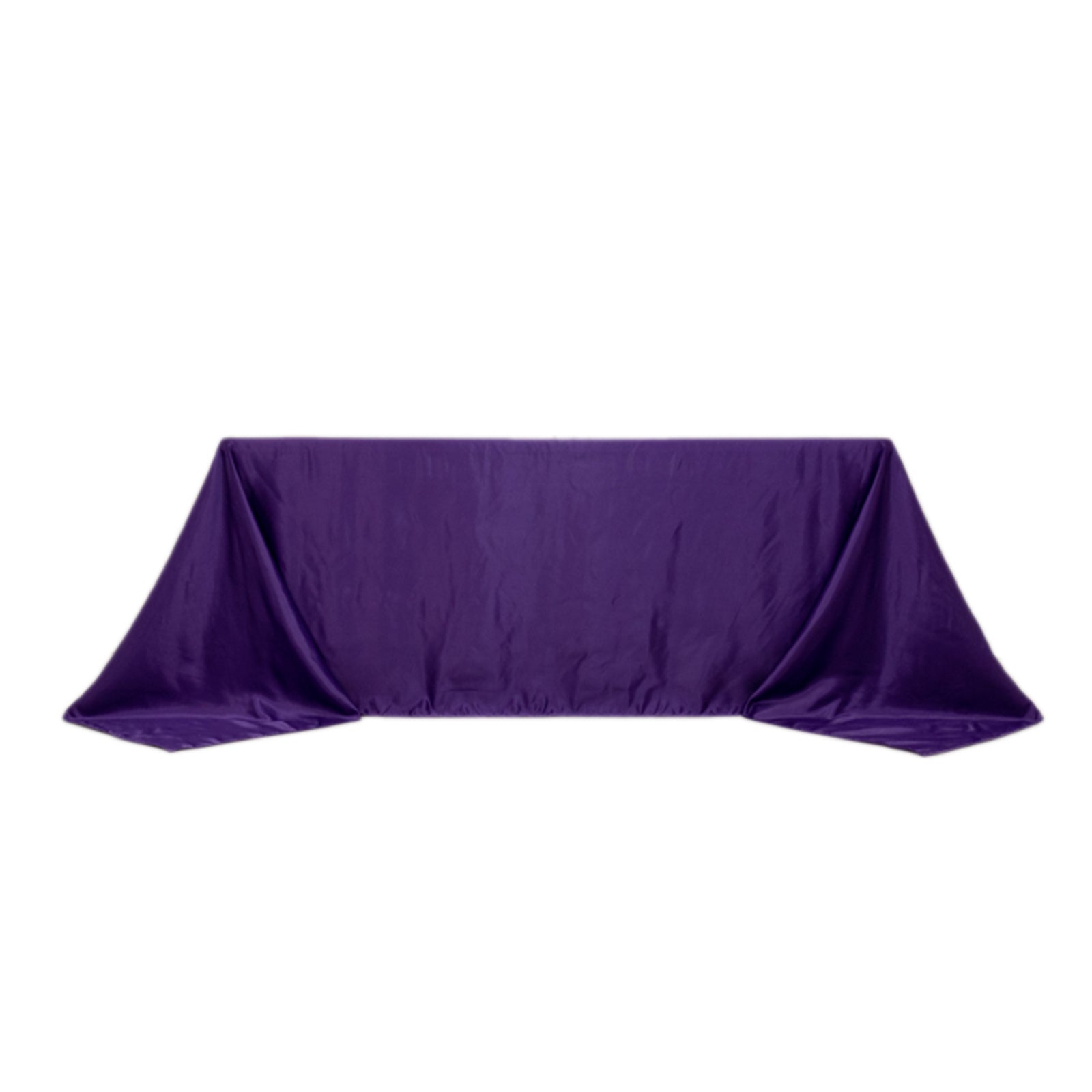 Lamour Satin 90"x132" Rectangle Tablecloth Purple - Soft & Silk - Like Seamless Table Cover - Bell Racket Store