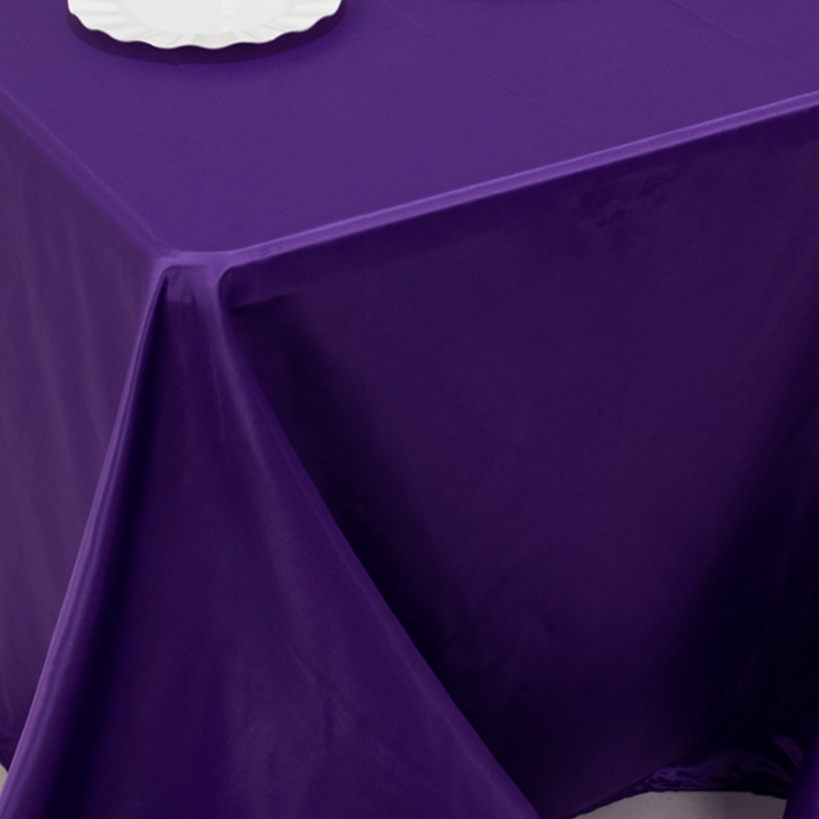 Lamour Satin 90"x132" Rectangle Tablecloth Purple - Soft & Silk - Like Seamless Table Cover - Bell Racket Store