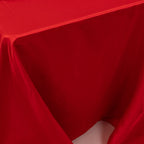 Lamour Satin 90"x132" Rectangle Tablecloth Red - Soft & Silk - Like Seamless Table Cover - Bell Racket Store