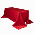 Lamour Satin 90"x132" Rectangle Tablecloth Red - Soft & Silk - Like Seamless Table Cover - Bell Racket Store