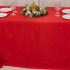 Lamour Satin 90"x132" Rectangle Tablecloth Red - Soft & Silk - Like Seamless Table Cover - Bell Racket Store
