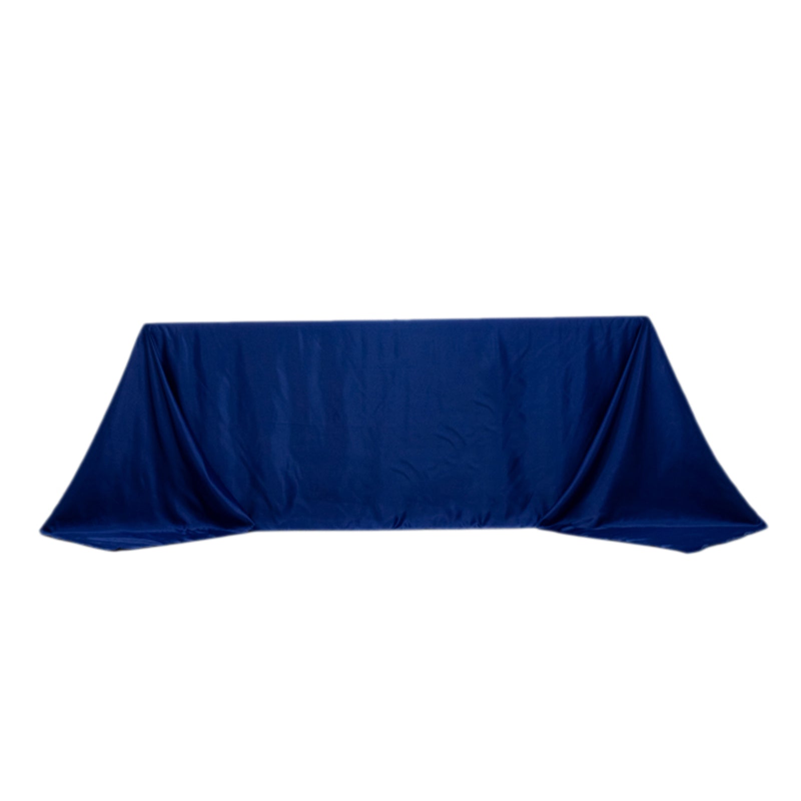 Lamour Satin 90"x132" Rectangle Tablecloth Royal Blue - Soft & Silk - Like Seamless Table Cover - Bell Racket Store