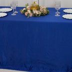 Lamour Satin 90"x132" Rectangle Tablecloth Royal Blue - Soft & Silk - Like Seamless Table Cover - Bell Racket Store