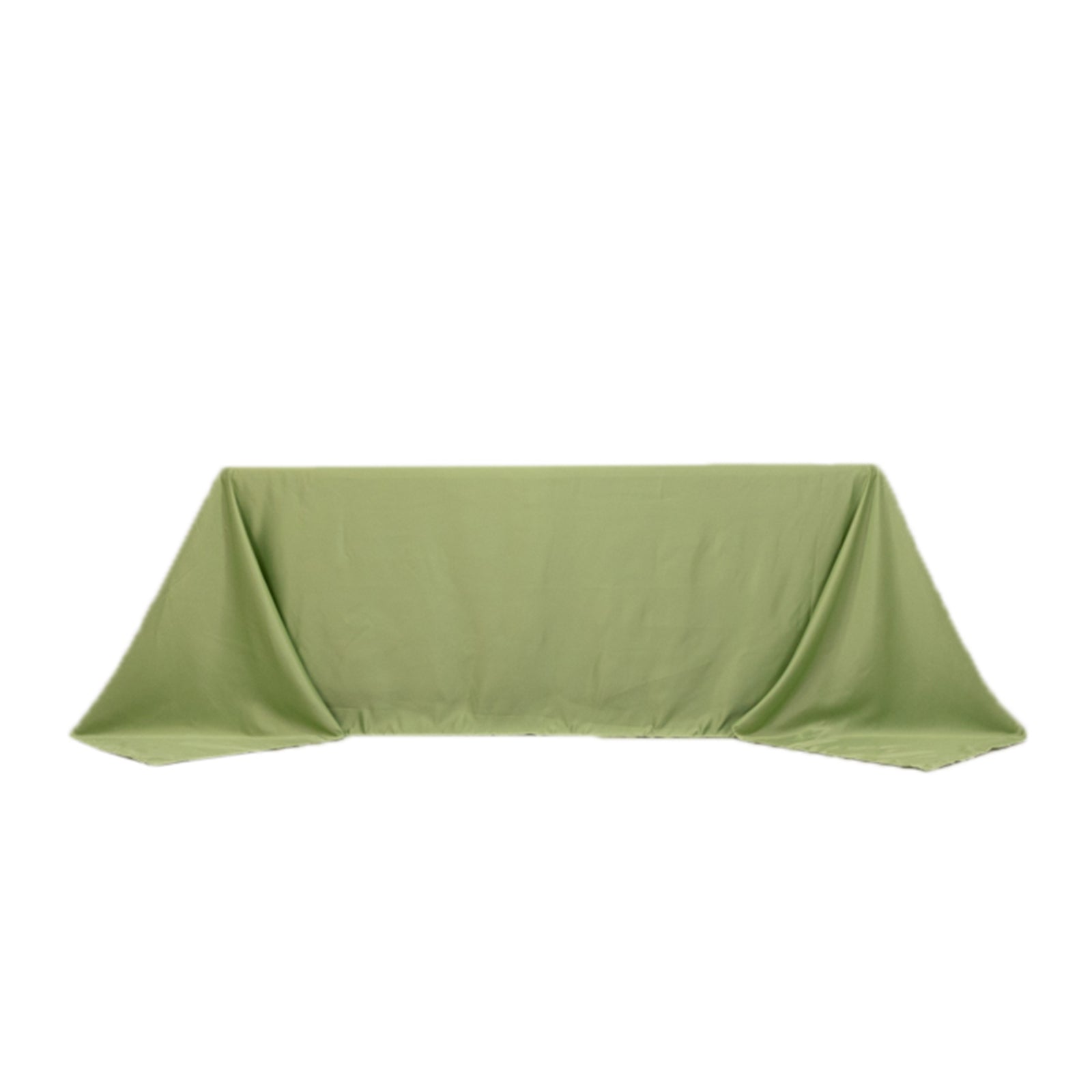 Lamour Satin 90"x132" Rectangle Tablecloth Sage Green - Soft & Silk - Like Seamless Table Cover - Bell Racket Store
