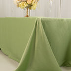 Lamour Satin 90"x132" Rectangle Tablecloth Sage Green - Soft & Silk - Like Seamless Table Cover - Bell Racket Store