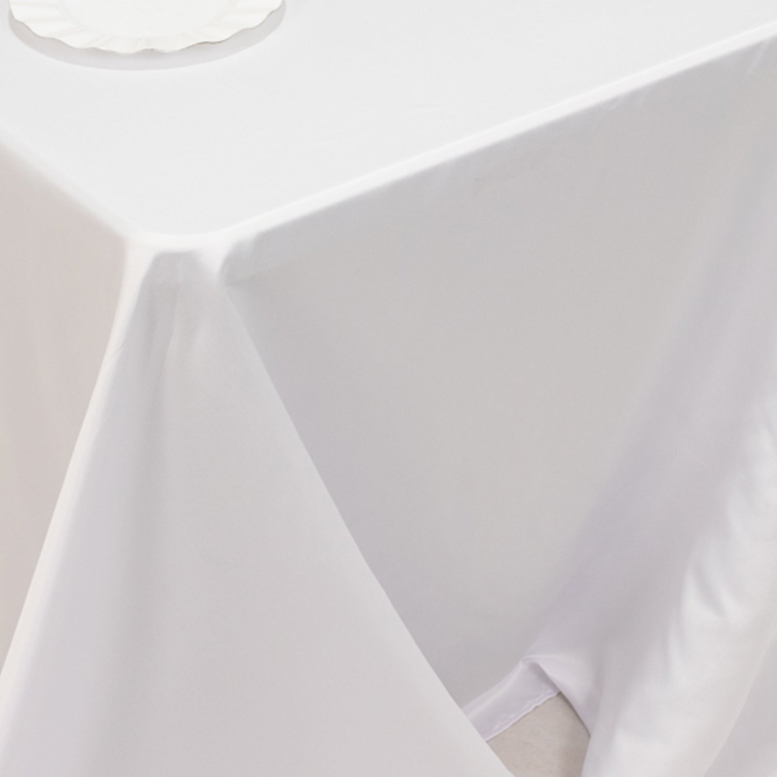 Lamour Satin 90"x132" Rectangle Tablecloth White - Soft & Silk - Like Seamless Table Cover for Weddings & Parties - Bell Racket Store