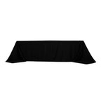 Lamour Satin 90"x156" Rectangle Tablecloth Black - Luxurious, Soft Seamless Table Cover for Stylish Settings - Bell Racket Store