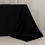 Lamour Satin 90"x156" Rectangle Tablecloth Black - Luxurious, Soft Seamless Table Cover for Stylish Settings - Bell Racket Store