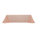 Lamour Satin 90"x156" Rectangle Tablecloth Blush - Luxurious, Soft Seamless Table Cover - Bell Racket Store