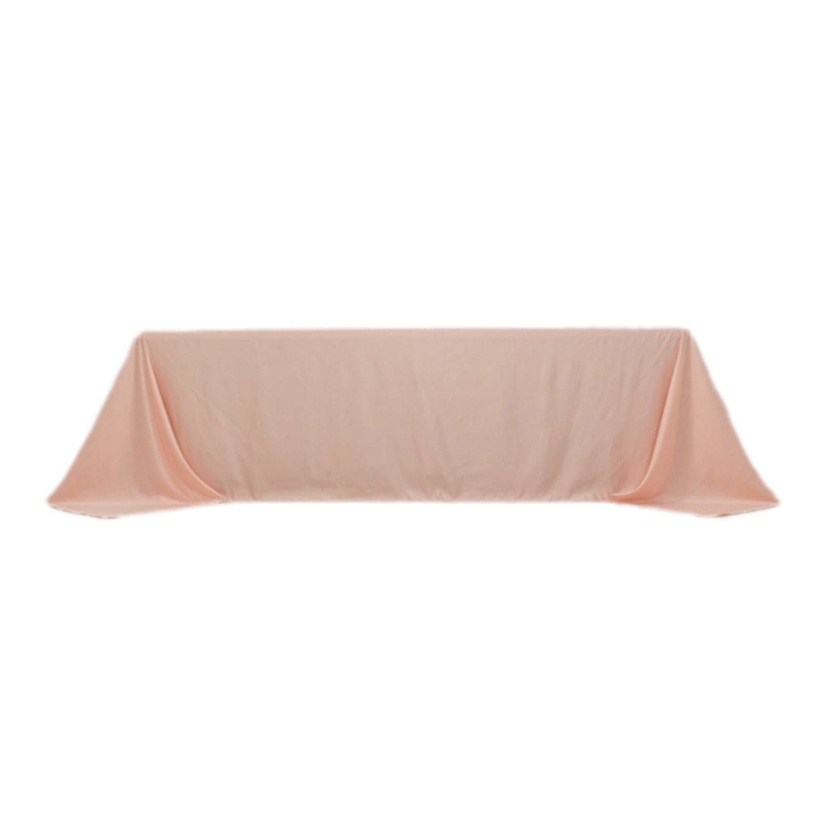Lamour Satin 90"x156" Rectangle Tablecloth Blush - Luxurious, Soft Seamless Table Cover - Bell Racket Store