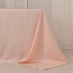 Lamour Satin 90"x156" Rectangle Tablecloth Blush - Luxurious, Soft Seamless Table Cover - Bell Racket Store