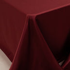 Lamour Satin 90"x156" Rectangle Tablecloth Burgundy - Luxurious, Soft Seamless Table Cover - Bell Racket Store