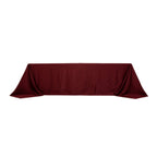 Lamour Satin 90"x156" Rectangle Tablecloth Burgundy - Luxurious, Soft Seamless Table Cover - Bell Racket Store