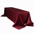 Lamour Satin 90"x156" Rectangle Tablecloth Burgundy - Luxurious, Soft Seamless Table Cover - Bell Racket Store