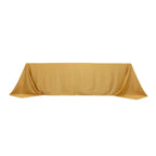 Lamour Satin 90"x156" Rectangle Tablecloth Champagne - Luxurious, Soft Seamless Table Cover - Bell Racket Store