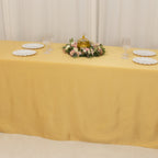 Lamour Satin 90"x156" Rectangle Tablecloth Champagne - Luxurious, Soft Seamless Table Cover - Bell Racket Store