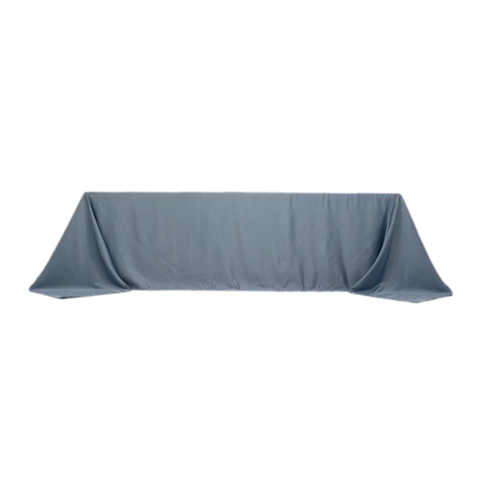 Lamour Satin 90"x156" Rectangle Tablecloth Dusty Blue - Luxurious, Soft Seamless Table Cover - Bell Racket Store