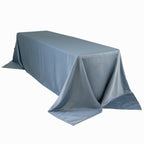 Lamour Satin 90"x156" Rectangle Tablecloth Dusty Blue - Luxurious, Soft Seamless Table Cover - Bell Racket Store