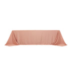 Lamour Satin 90"x156" Rectangle Tablecloth Dusty Rose - Luxurious, Soft Seamless Table Cover - Bell Racket Store