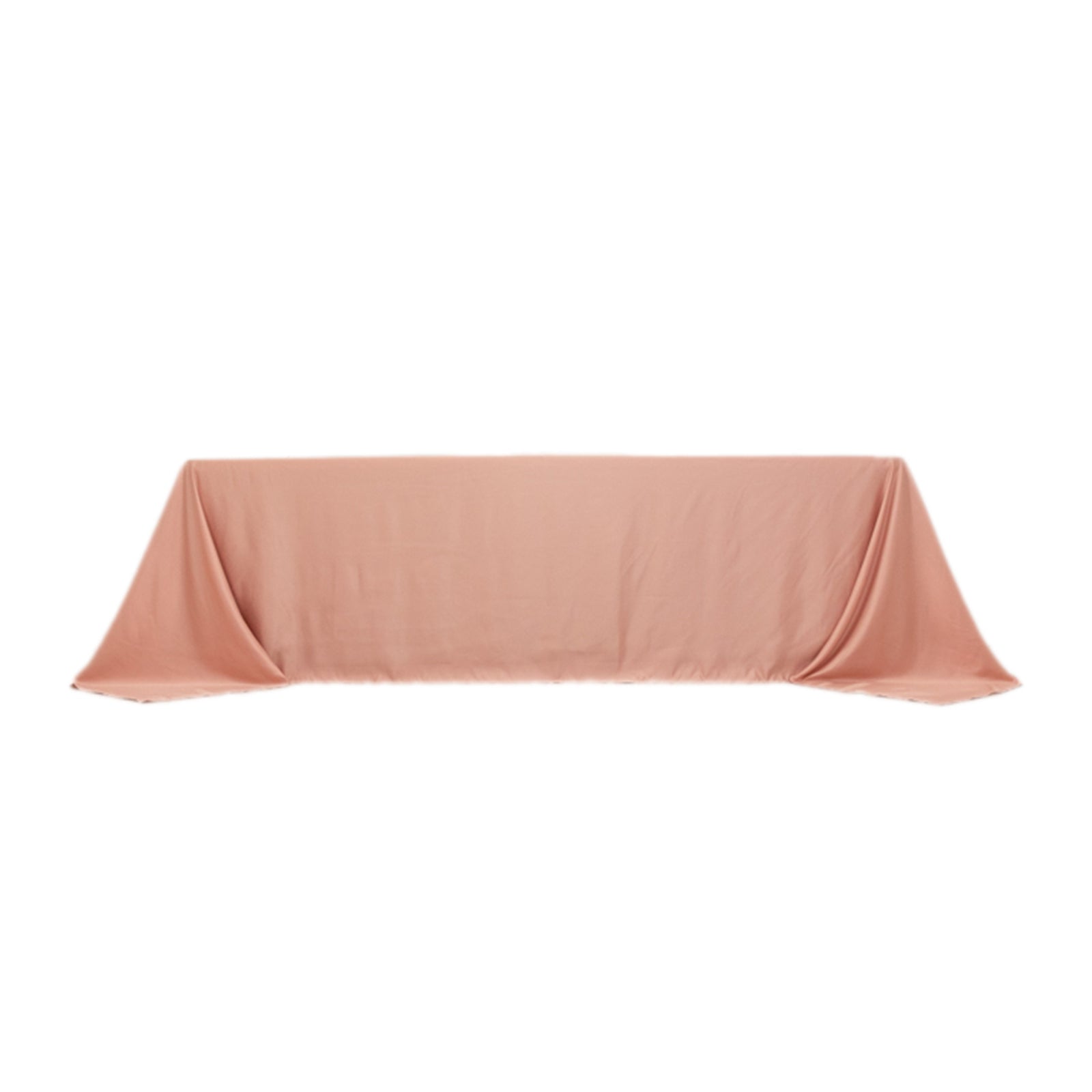 Lamour Satin 90"x156" Rectangle Tablecloth Dusty Rose - Luxurious, Soft Seamless Table Cover - Bell Racket Store