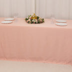 Lamour Satin 90"x156" Rectangle Tablecloth Dusty Rose - Luxurious, Soft Seamless Table Cover - Bell Racket Store