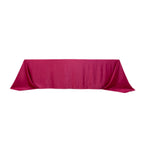 Lamour Satin 90"x156" Rectangle Tablecloth Fuchsia - Luxurious, Soft Seamless Table Cover - Bell Racket Store