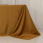 Lamour Satin 90"x156" Rectangle Tablecloth Gold - Luxurious, Soft Seamless Table Cover for Stylish Settings - Bell Racket Store