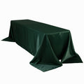 Lamour Satin 90"x156" Rectangle Tablecloth Hunter Emerald Green - Luxurious, Soft Seamless Table Cover - Bell Racket Store
