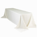 Lamour Satin 90"x156" Rectangle Tablecloth Ivory - Luxurious, Soft Seamless Table Cover - Bell Racket Store