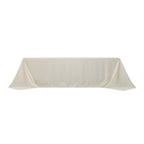 Lamour Satin 90"x156" Rectangle Tablecloth Ivory - Luxurious, Soft Seamless Table Cover - Bell Racket Store