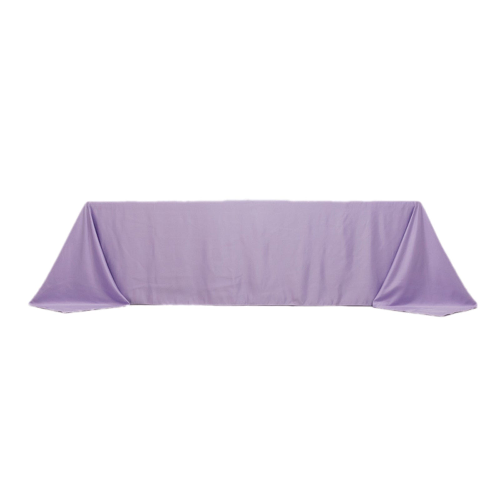 Lamour Satin 90"x156" Rectangle Tablecloth Lavender Lilac - Luxurious, Soft Seamless Table Cover - Bell Racket Store