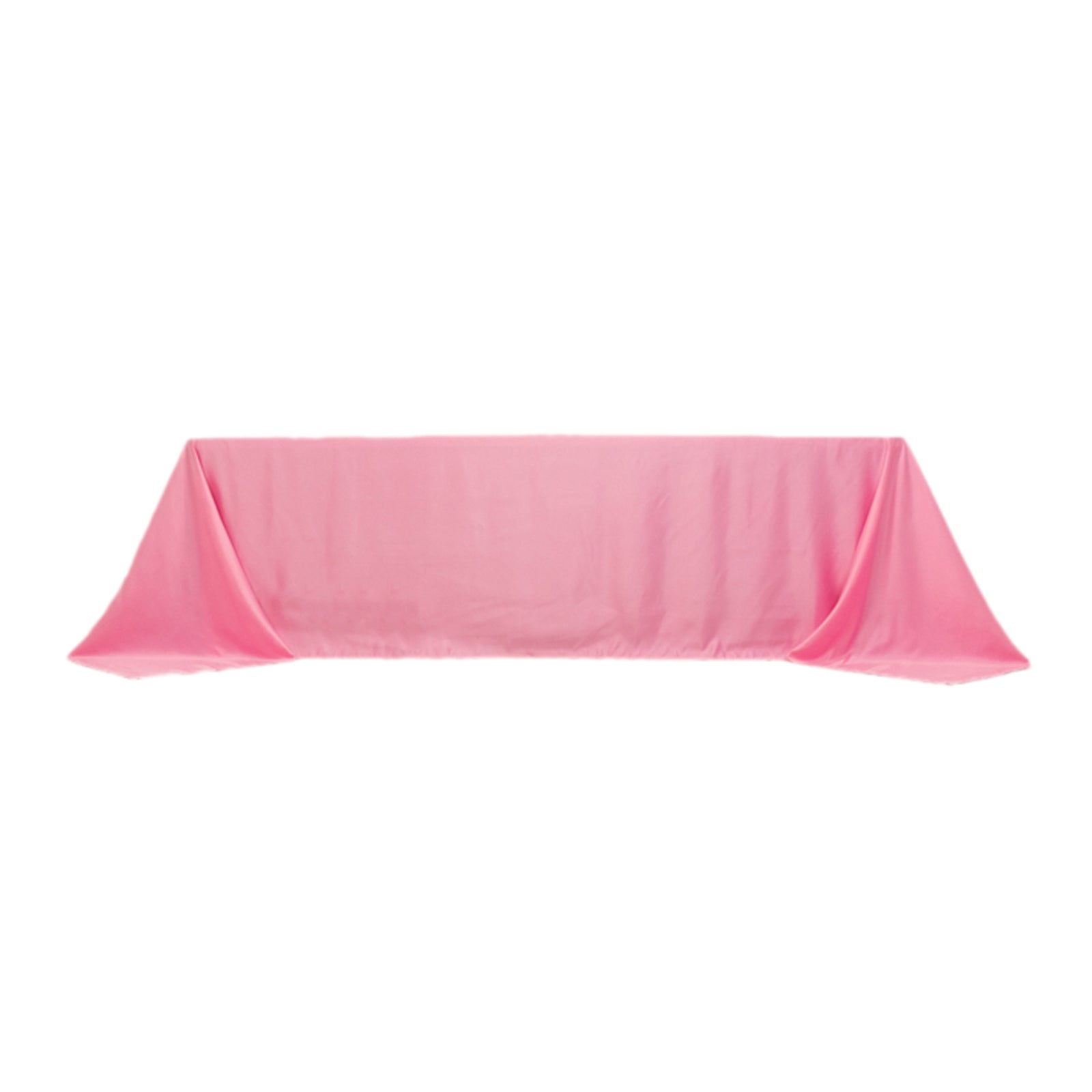 Lamour Satin 90"x156" Rectangle Tablecloth Pink - Luxurious, Soft Seamless Table Cover - Bell Racket Store