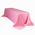 Lamour Satin 90"x156" Rectangle Tablecloth Pink - Luxurious, Soft Seamless Table Cover - Bell Racket Store