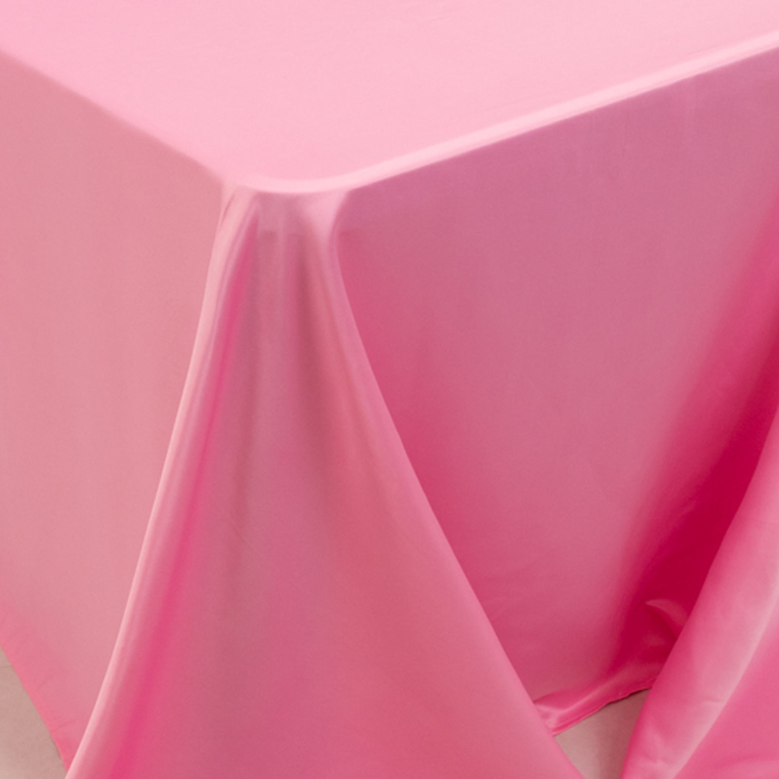 Lamour Satin 90"x156" Rectangle Tablecloth Pink - Luxurious, Soft Seamless Table Cover - Bell Racket Store