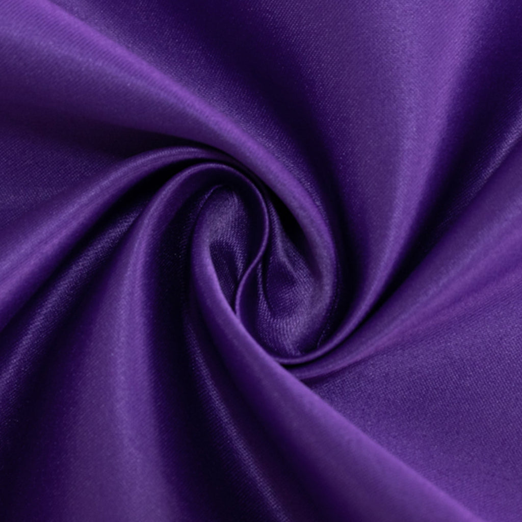 Lamour Satin 90"x156" Rectangle Tablecloth Purple - Luxurious, Soft Seamless Table Cover - Bell Racket Store