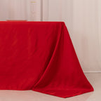 Lamour Satin 90"x156" Rectangle Tablecloth Red - Luxurious, Soft Seamless Table Cover - Bell Racket Store