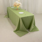 Lamour Satin 90"x156" Rectangle Tablecloth Sage Green - Luxurious, Soft Seamless Table Cover - Bell Racket Store