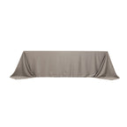 Lamour Satin 90"x156" Rectangle Tablecloth Silver - Luxurious, Soft Seamless Table Cover - Bell Racket Store