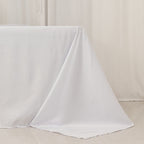 Lamour Satin 90"x156" Rectangle Tablecloth White - Luxurious, Soft Seamless Table Cover for Stylish Settings - Bell Racket Store