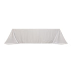 Lamour Satin 90"x156" Rectangle Tablecloth White - Luxurious, Soft Seamless Table Cover for Stylish Settings - Bell Racket Store