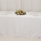 Lamour Satin 90"x156" Rectangle Tablecloth White - Luxurious, Soft Seamless Table Cover for Stylish Settings - Bell Racket Store