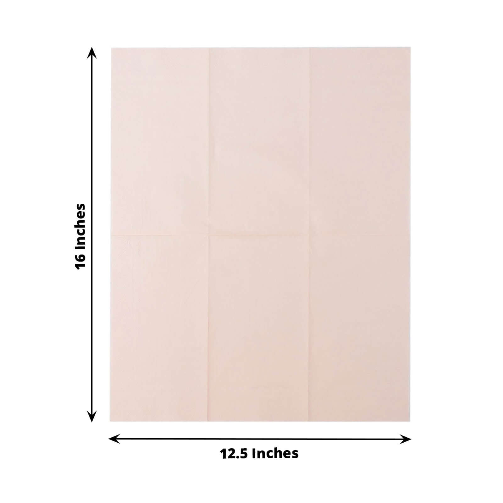 50-Pack Paper Napkins Blush - Soft Disposable 2-Ply Dinner Napkins for Weddings