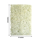 11 Sq ft. Cream UV Protected Hydrangea Flower Wall Mat Backdrop - 4 Artificial Panels