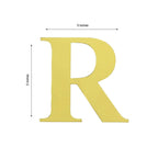 4 Pack 5" Metallic Gold Alphabet Stickers Banner, Customizable Stick on Gold Letters - R