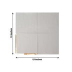 50-Pack Paper Beverage Napkins with Gold Foil Edge Gray - Disposable 2 Ply Cocktail Napkins for Events 6.5"x6.5"