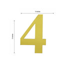 4-Pack Stickers Banner Custom 0-9 Number "4" Design Gold - Milestone Age and Date Stick-On Numbers 5"