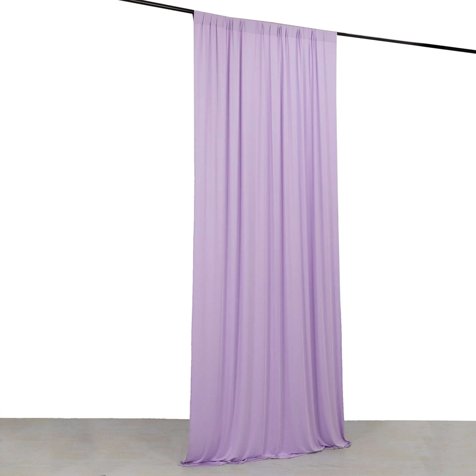 Lavender 4 - Way Stretch Spandex Event Curtain Drapes, Wrinkle Free Backdrop Event Panel with Rod Pockets - 5ftx10ft - Bell Racket Store