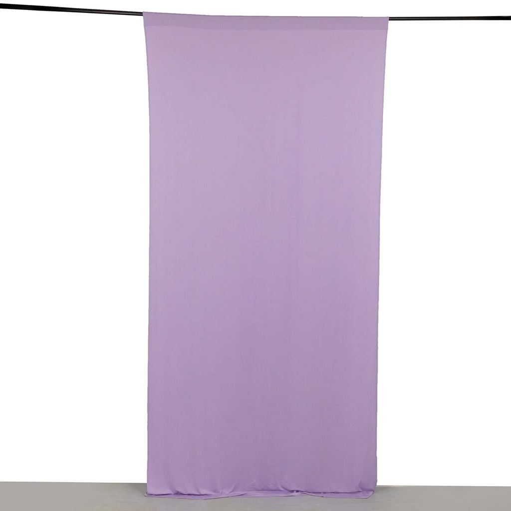 Lavender 4 - Way Stretch Spandex Event Curtain Drapes, Wrinkle Free Backdrop Event Panel with Rod Pockets - 5ftx10ft - Bell Racket Store