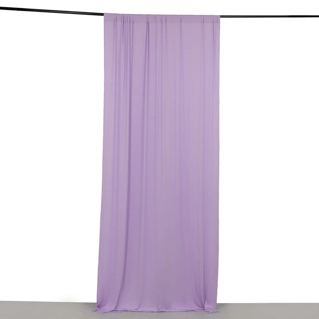 Lavender 4 - Way Stretch Spandex Event Curtain Drapes, Wrinkle Free Backdrop Event Panel with Rod Pockets - 5ftx10ft - Bell Racket Store